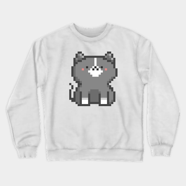 Pixel Quiet Cat 22 Crewneck Sweatshirt by Infinite Mew Mew